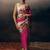Magenta original japan devsena satin saree japan satin digital print blouse