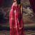 Pink original japan devsena satin saree japan satin digital print blouse