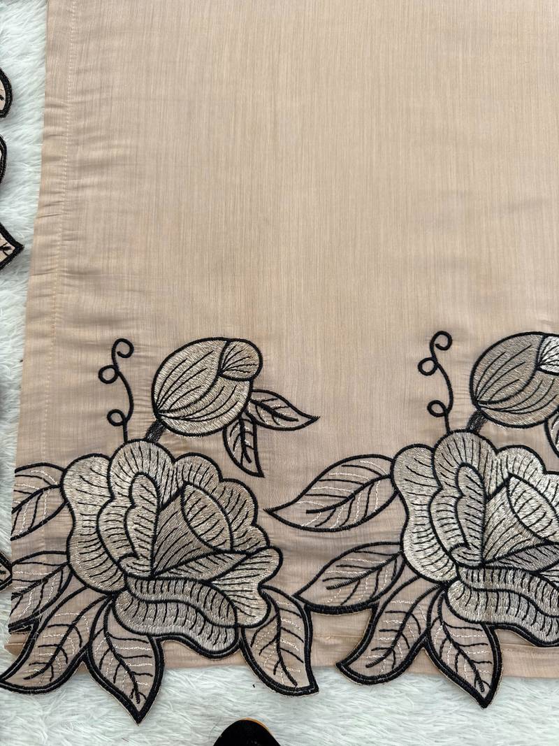 Designer mul chanderi thread work suit set with dupatta | festive ethnic wear for women