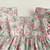 Pink floral printed cotton puff sleeve baby dress