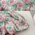 Pink floral printed cotton puff sleeve baby dress