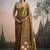 Gold silk blend silk blend party wear saree