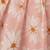 Peach pink floral print cotton puff sleeve fit & flare dress for girls