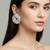 Silver disco luxe studs