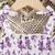 purple floral print rayon smocked fit & flare midi dress for girls