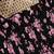 Black floral print rayon smocked fit & flare midi dress for girls