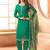 Green embroidered siffon semi-stitched pakistani salwar suit
