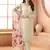 White embroidered siffon semi-stitched pakistani salwar suit