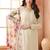 White embroidered siffon semi-stitched pakistani salwar suit