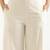 Styllow women ecru natural high-rise trousers with 2 deep pockets