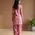 Onion slub cotton kurta with loose fit farshi salwar