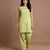 Pista slub cotton kurta with loose fit farshi salwar