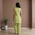 Pista slub cotton kurta with loose fit farshi salwar