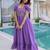 Notable Purple Bead Work Chanderi Festive Wear Dress