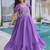 Notable Purple Bead Work Chanderi Festive Wear Dress