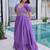Notable Purple Bead Work Chanderi Festive Wear Dress