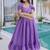 Notable Purple Bead Work Chanderi Festive Wear Dress