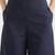 Styllow women navy blue high-rise trousers with 2 deep pockets