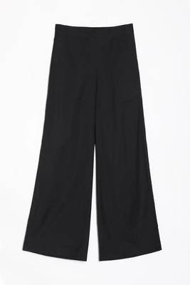 Styllow women black high-rise trousers with 2 deep pockets 5