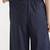 Styllow women navy blue high-rise trousers with 2 deep pockets