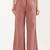 Styllow women rose taupe high-rise trousers with 2 deep pockets