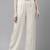 Womens cotton flax solid straight palazzo (off-white)