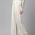 Womens cotton flax solid straight palazzo (off-white)