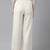 Womens cotton flax solid straight palazzo (off-white)