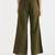 Styllow women olive green high-rise trousers with 2 deep pockets