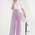 Styllow women lilac high-rise trousers with 2 deep pockets