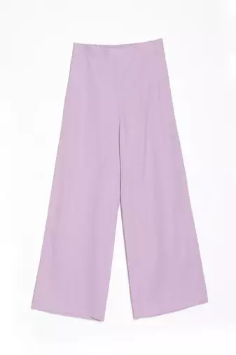 Styllow women lilac high-rise trousers with 2 deep pockets