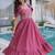 Stupendous Rose Pink Bead Work Chanderi Bridesmaid Dress
