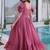 Stupendous Rose Pink Bead Work Chanderi Bridesmaid Dress