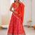 Stunning Orange Thread Work Georgette Function Wear Lehenga Choli