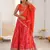 Stunning Orange Thread Work Georgette Function Wear Lehenga Choli