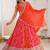 Stunning Orange Thread Work Georgette Function Wear Lehenga Choli