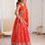 Stunning Orange Thread Work Georgette Function Wear Lehenga Choli