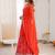 Stunning Orange Thread Work Georgette Function Wear Lehenga Choli