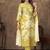 YELLOW DIGITAL PRINTED PREMIUM CHANDERI WITH HANDWORK WOMENS PARTY WEAR KURTI SET