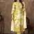 YELLOW DIGITAL PRINTED PREMIUM CHANDERI WITH HANDWORK WOMENS PARTY WEAR KURTI SET