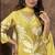 YELLOW DIGITAL PRINTED PREMIUM CHANDERI WITH HANDWORK WOMENS PARTY WEAR KURTI SET