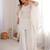 White Sequins Silk Festive Wear Pant Suit