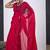 Magenta cut dana sequin embroidered work two tone satin silk blend saree sari