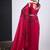 Magenta cut dana sequin embroidered work two tone satin silk blend saree sari