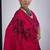 Magenta cut dana sequin embroidered work two tone satin silk blend saree sari