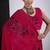 Magenta cut dana sequin embroidered work two tone satin silk blend saree sari