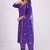 PURPLE COTTON BLEND WITH EMBRODEIRY WORK DESIGN WOMENS KURTI SET 
