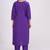 PURPLE COTTON BLEND WITH EMBRODEIRY WORK DESIGN WOMENS KURTI SET 