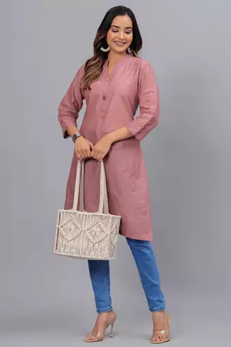 onion straight cotton kurta 