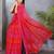 Pink satin patta swarovski work saree with matching blouse piece